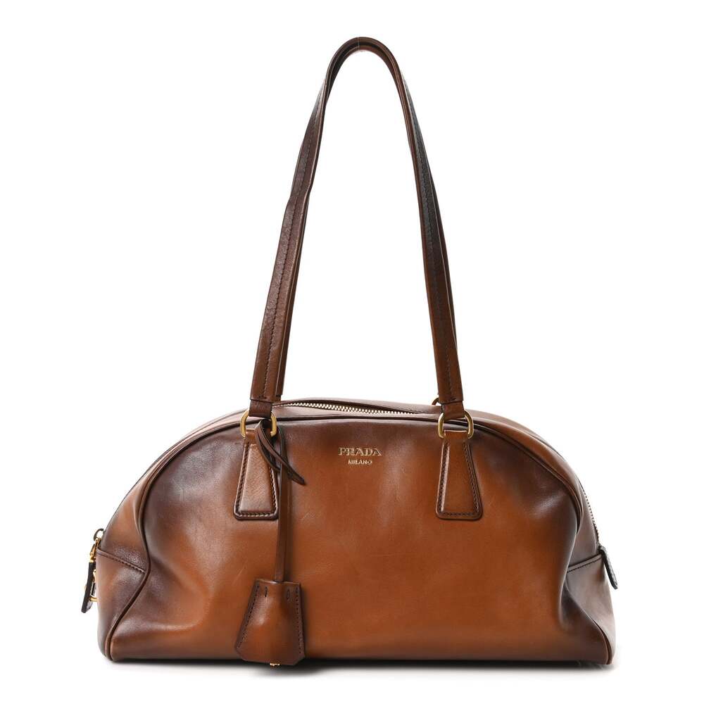 Prada Vitello Old Medium Bowling Bag #292459P37B